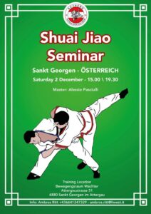 Plakat Shuai Jiao Seminar Österreich, [Neuigkeiten und Seminare]